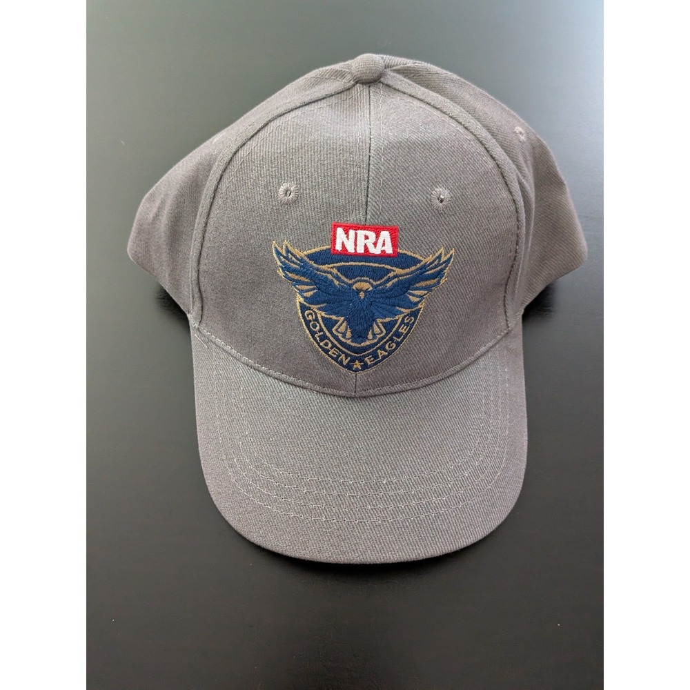 NRA Golden Eagles Hat Strapback Baseball Cap OSFM Gray